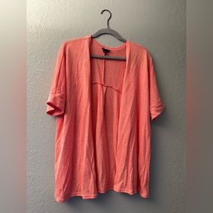 Torrid open front cardigan, pink, size 2